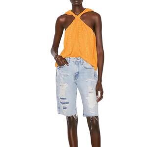 Frame Denim Women’s Silk Draped Halter Tank Top Blouse Medium